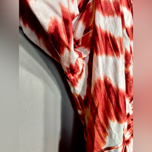 BANANA REPUBLIC FACTORY Red & White Mini Tiered Dress - Picture 3 of 7